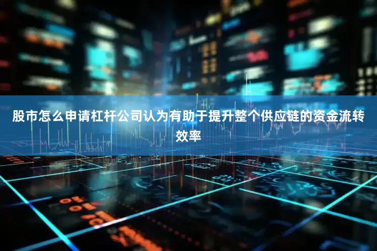 股市怎么申请杠杆公司认为有助于提升整个供应链的资金流转效率